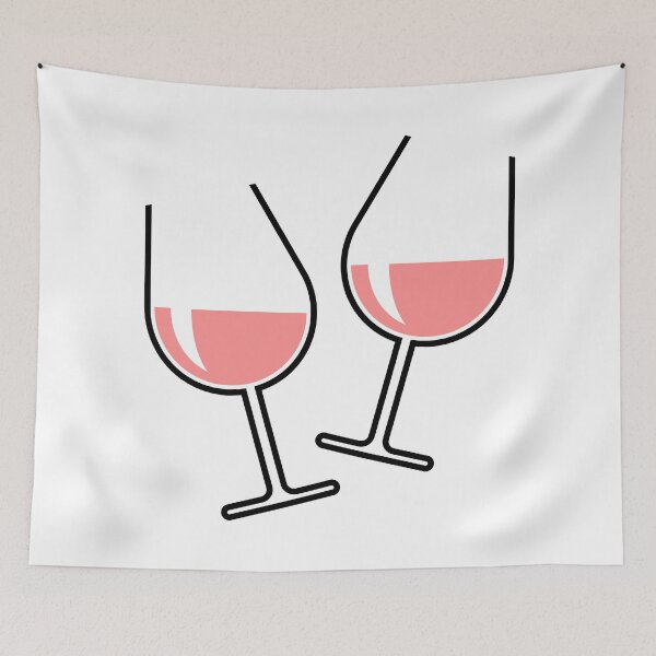 Item preview, 2 Toasting Rosé Wine Glasses (Bulbous / Open) designed and sold by MrFaulbaum.