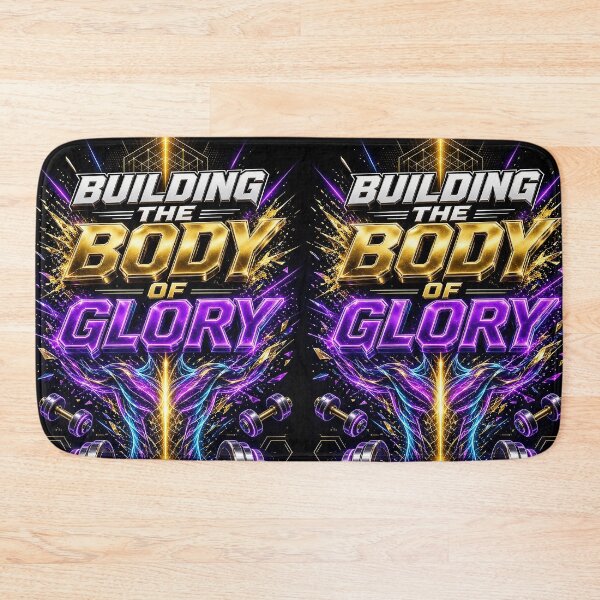 Item preview, Building The Body Of Glory Motivational Fitness Workout Gym Design designed and sold by The Crazy Monkey Design Studio.