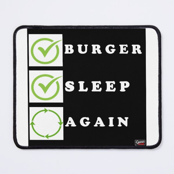 Item preview, Eat Burger Sleep Again Repeat designed and sold by canvas.usuk.