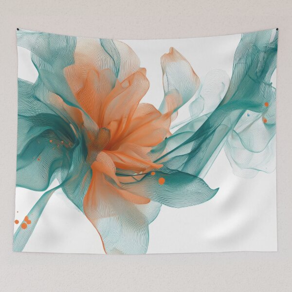 Item preview, Vibrant flower design, smooth lines designed and sold by anytka.