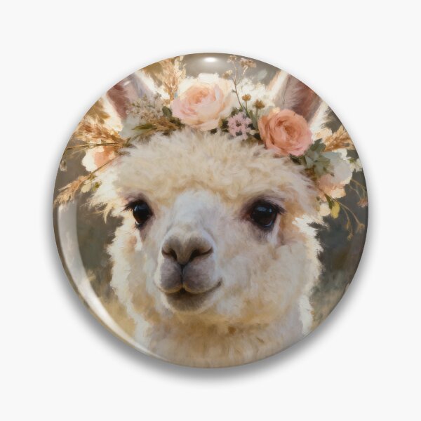 Item preview, Llama Floral Crown Print - Llama Wall Art - A3 A4 A5 Animal Print - Cottagecore Farmhouse Decor designed and sold by QuietCanvasArtworks.