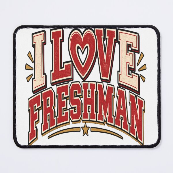 Item preview, I Love Freshman Funny Freshman College School Typography designed and sold by OUICHA.