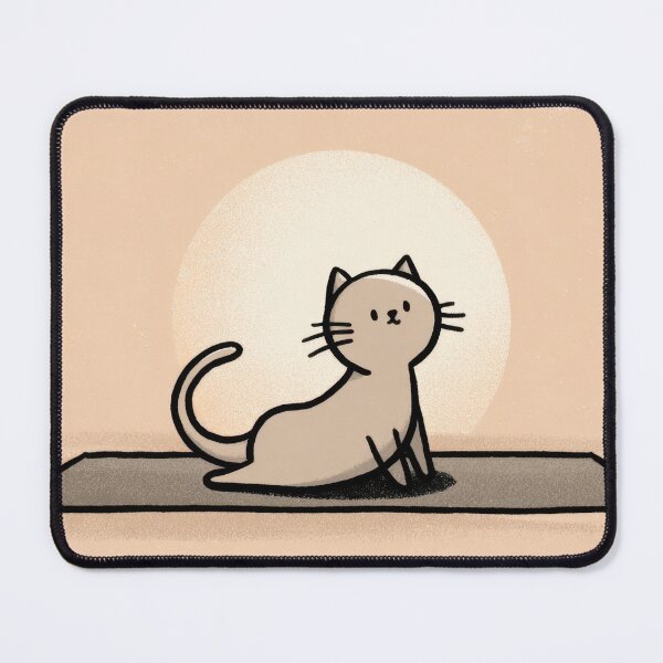 Item preview, Cat sitting on a yoga mat designed and sold by anytka.
