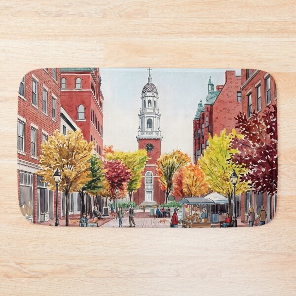 Item preview, Burlington Vermont Watercolor Travel Print designed and sold by POSTERIOCREW.