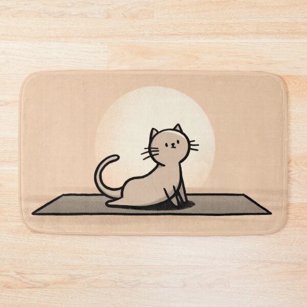 Item preview, Cat sitting on a yoga mat designed and sold by anytka.