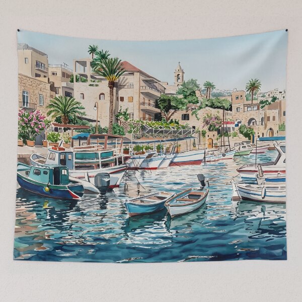 Item preview, Byblos Lebanon Travel Poster – Historic Coastal Art designed and sold by POSTERIOCREW.