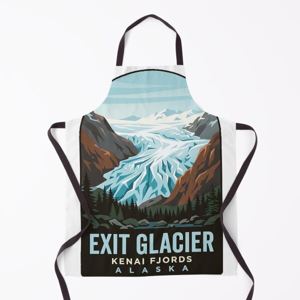 Item preview, Exit Glacier Alaska Vintage WPA Travel Badge Sticker designed and sold by DetourDgn.