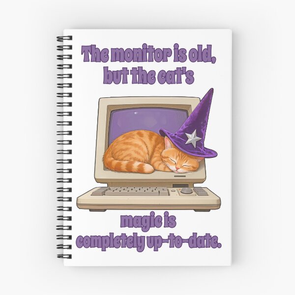 Item preview, Cat on computer designed and sold by Kamoufleur.