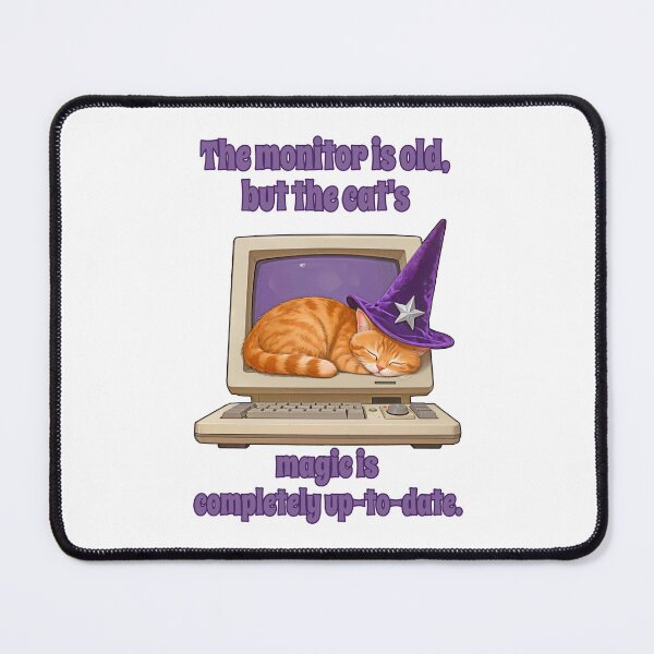 Item preview, Cat on computer designed and sold by Kamoufleur.