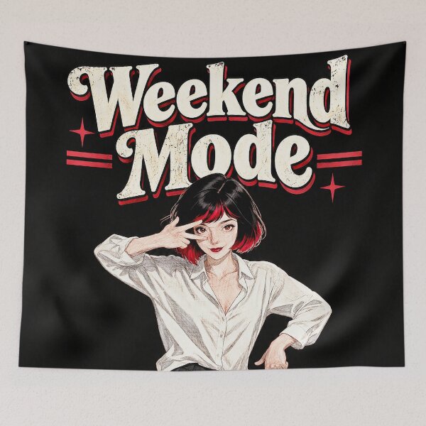 Item preview, Weekend Mode Retro Dance Pulp Movie Vibes Anime Pop Art designed and sold by Hen-C-Art.