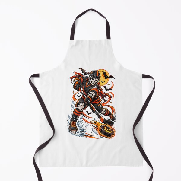 Item preview, Halloween Skeleton Hockey Player Scary Ice Rink Action designed and sold by OddPopARt.