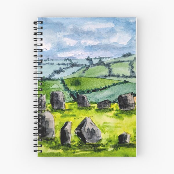 Item preview, Stone circle landscape, watercolour of Ireland Dronbeg stone circle designed and sold by Art-By-Rosalind.