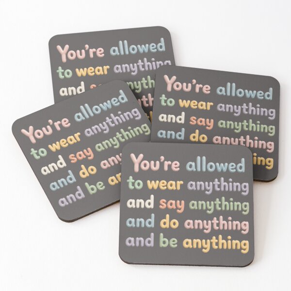 Item preview, You’re Allowed to Be Anything – Self Expression & Freedom Quote designed and sold by ManggaeJM.