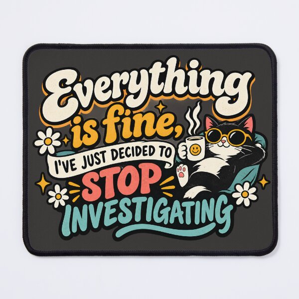 Item preview, Everything is fine, I've just decided to stop investigating cat designed and sold by AlishaBurden00.