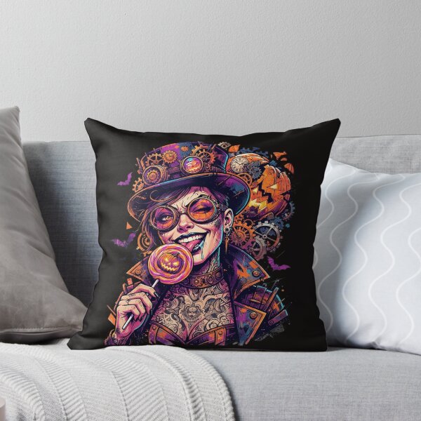 Item preview, Halloween Steampunk Tattoo Witch Pumpkin Lollipop designed and sold by Voodoo Store Paranormal Collections.