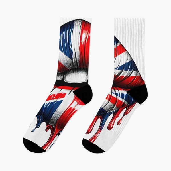 Artikelvorschau, Lippen mit britischem Union Jack entworfen und verkauft von ARTAFACT.