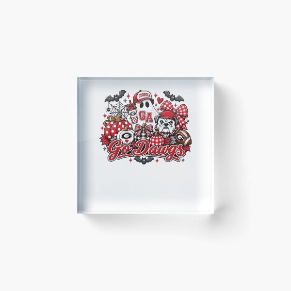 Item preview, Go Dawgs Halloween Georgia Bulldogs Ghost Pumpkin Football designed and sold by Mind-Drift.