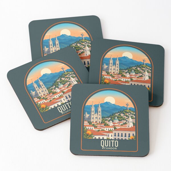Item preview, Quito Vintage Travel Illustration designed and sold by HomeLivingCo.
