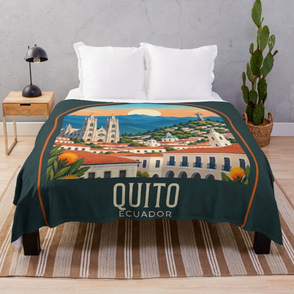 Item preview, Quito Vintage Travel Illustration designed and sold by HomeLivingCo.