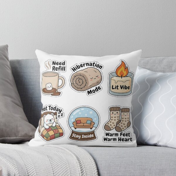 Item preview, Relatable Cozy Winter Sticker Pack - Lazy Holiday Quotes Set designed and sold by SimpleP.