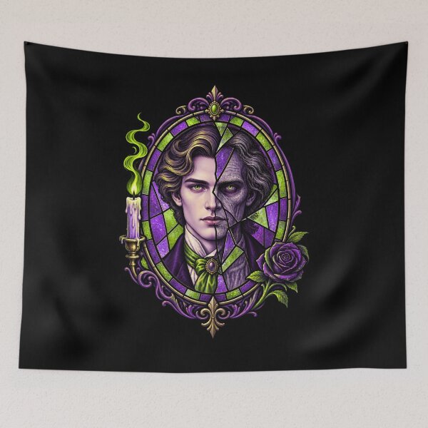 Item preview, Dorian Gray in a Shattered Violet Mirror designed and sold by Fenay Designs.