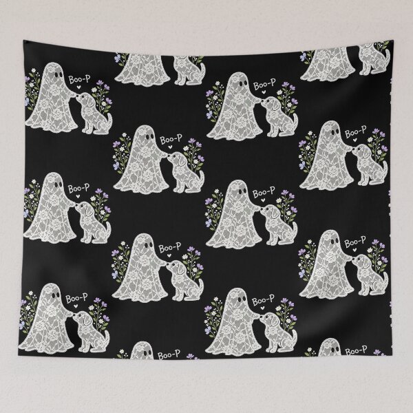 Item preview, Boo-P Floral Ghost and Dog Halloween Humor designed and sold by Glow-Paw-Studio.