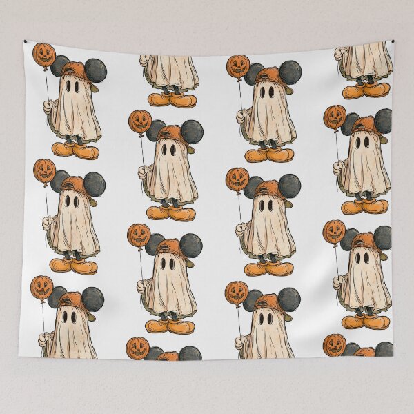 Item preview, Halloween Ghost Mouse Pumpkin Balloon Spooky Costume Character designed and sold by OddPopARt.