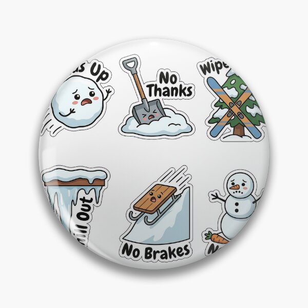 Item preview, Winter Outdoor Sports Funny Sticker Pack - Snowy Action Favorites designed and sold by SimpleP.