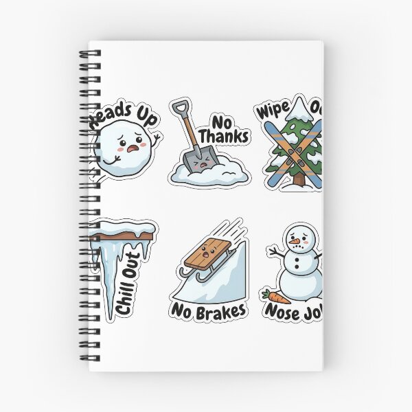 Item preview, Winter Outdoor Sports Funny Sticker Pack - Snowy Action Favorites designed and sold by SimpleP.