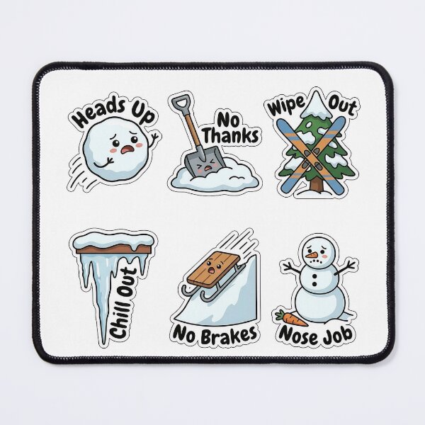 Item preview, Winter Outdoor Sports Funny Sticker Pack - Snowy Action Favorites designed and sold by SimpleP.
