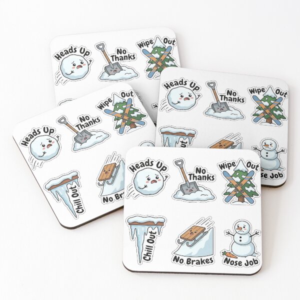 Item preview, Winter Outdoor Sports Funny Sticker Pack - Snowy Action Favorites designed and sold by SimpleP.