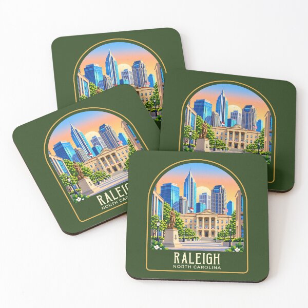 Item preview, Raleigh Vintage Travel Illustration designed and sold by HomeLivingCo.