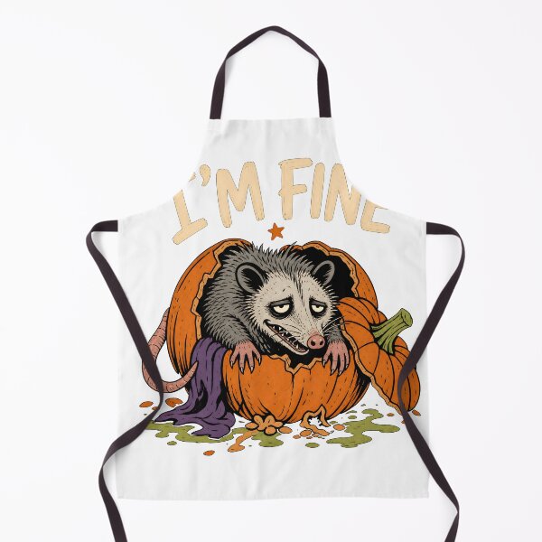Item preview, I'm Fine Halloween Opossum Sarcastic Pumpkin designed and sold by calicito.