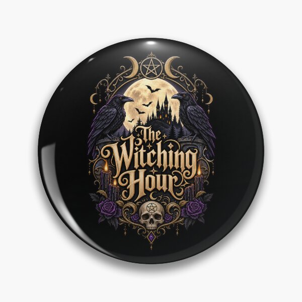 Item preview, The Witching Hour – Gothic Moon Ravens and Occult Halloween Design designed and sold by RockitBaby.