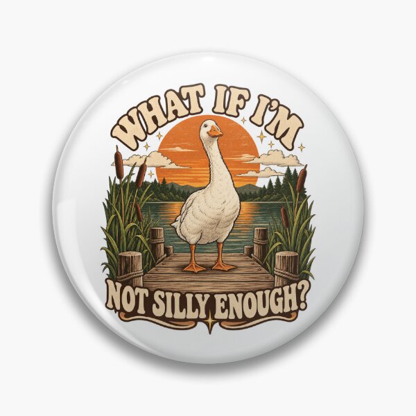Item preview, Funny Goose What If I’m Not Silly Enough – Vintage Retro Sunset Design designed and sold by WILLIAMS-BR.