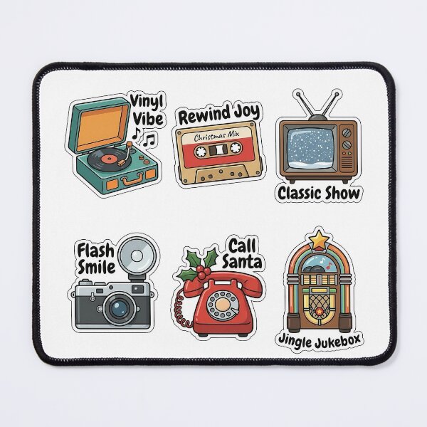 Item preview, Vintage Retro Christmas Music Sticker Pack - Old School Holiday Bundle designed and sold by SimpleP.