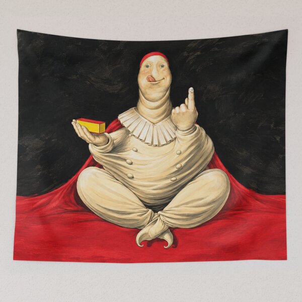 Item preview, Vintage Clown Wall Art, Mauzan Circus Clown Illustration, Art Deco Poster Print designed and sold by RickE.