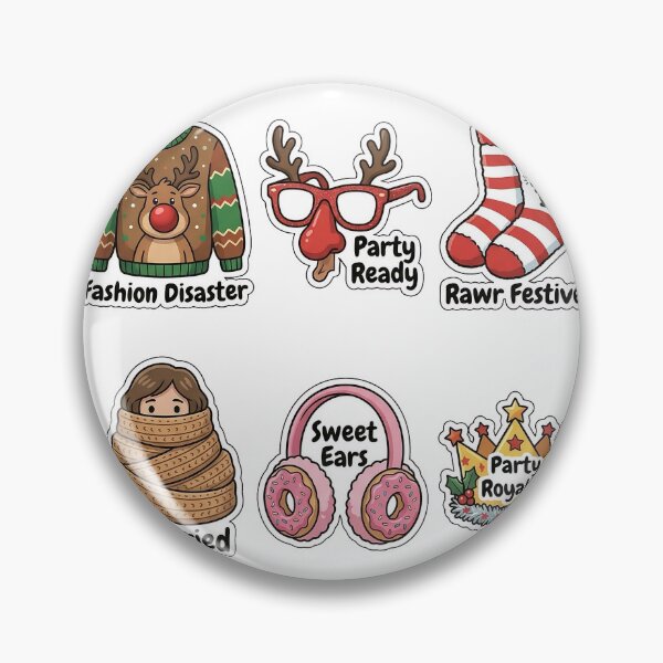 Item preview, Ugly Sweater Party Fashion Sticker Pack - Funny Holiday Outfit Collection designed and sold by SimpleP.
