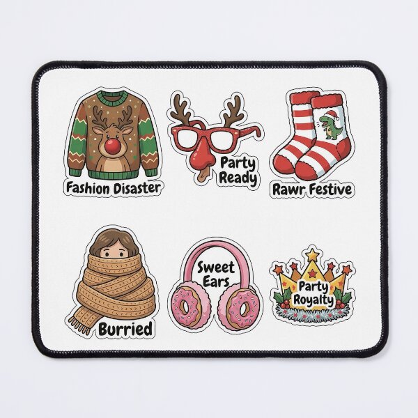 Item preview, Ugly Sweater Party Fashion Sticker Pack - Funny Holiday Outfit Collection designed and sold by SimpleP.