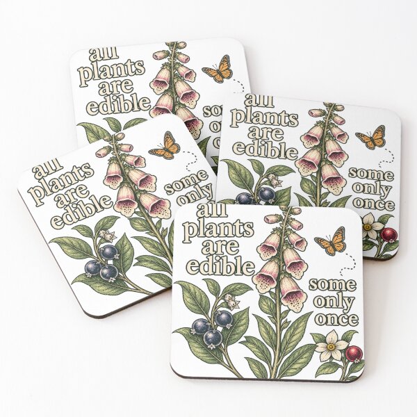 Item preview, All Plants Are Edible Some Only Once – Vintage Botanical Dark Humor designed and sold by wecrea.