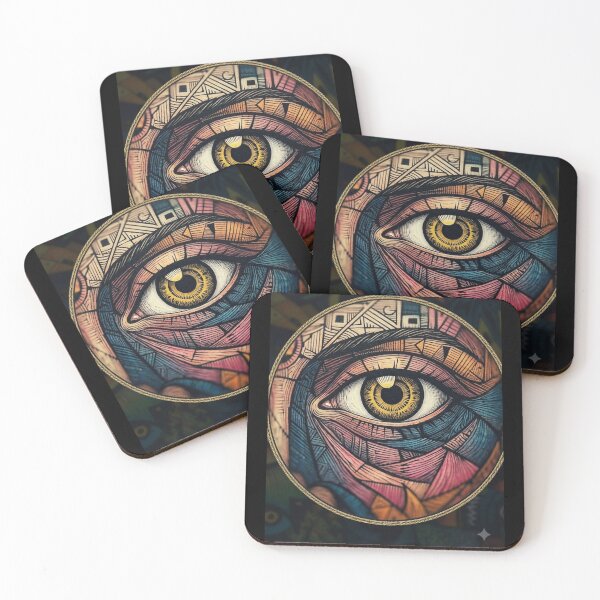 Item preview, Trippy Mystical All-Seeing Eye Multi-Colored Psychedelic Abstract Pattern" designed and sold by GrimNest.