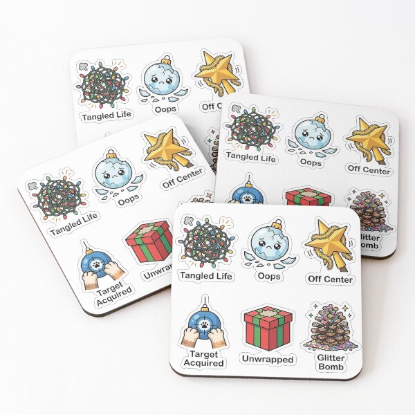 Item preview, Chaos Christmas Tree Decor Sticker Pack - Funny Holiday Accidents Set designed and sold by SimpleP.