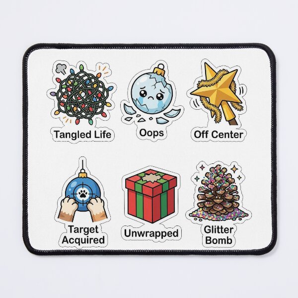 Item preview, Chaos Christmas Tree Decor Sticker Pack - Funny Holiday Accidents Set designed and sold by SimpleP.