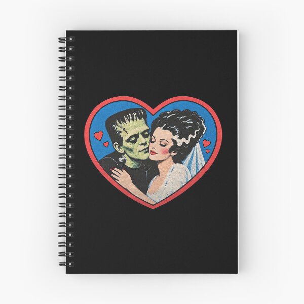 Item preview, Frankenstein and Bride Heart Romantic Halloween Couple designed and sold by OddPopARt.