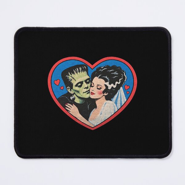 Item preview, Frankenstein and Bride Heart Romantic Halloween Couple designed and sold by OddPopARt.