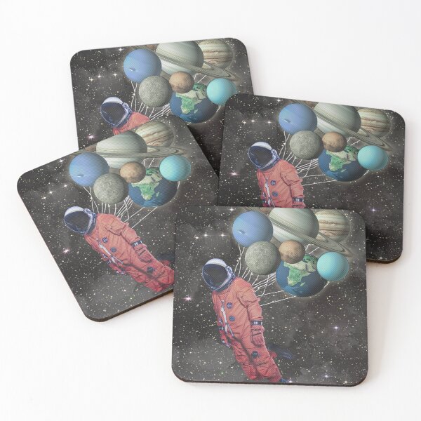 Item preview, Astronaut Planet Balloons - Space Art designed and sold by RaeCreations.