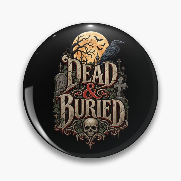 Item preview, Dead & Buried – Vintage Cemetery Gothic Halloween Typography Design designed and sold by RockitBaby.