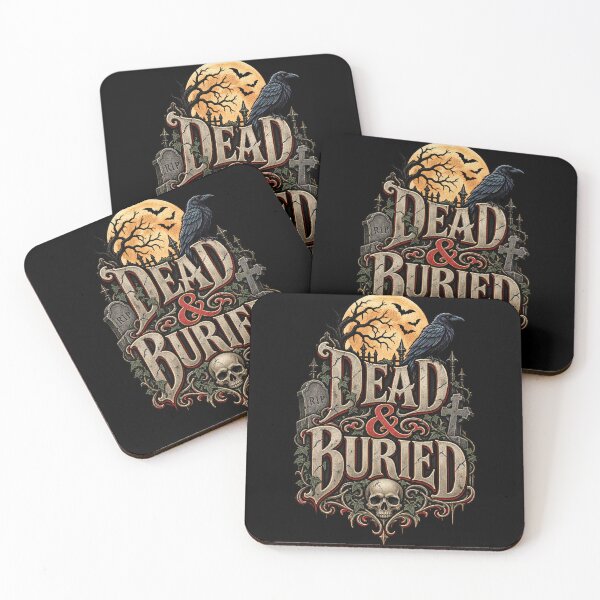 Item preview, Dead & Buried – Vintage Cemetery Gothic Halloween Typography Design designed and sold by RockitBaby.