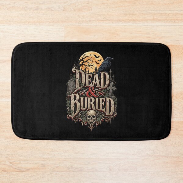 Item preview, Dead & Buried – Vintage Cemetery Gothic Halloween Typography Design designed and sold by RockitBaby.