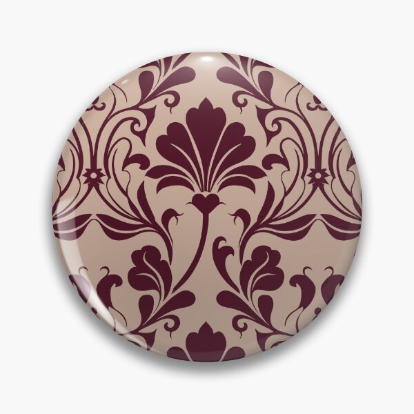 Item preview, Burgundy Tan Damask Floral Seamless Pattern designed and sold by ​Jyoti Digital Artist.